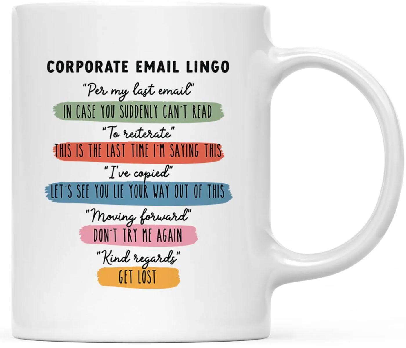 11oz Ceramic Funny Coffee Mug - 4 Designs