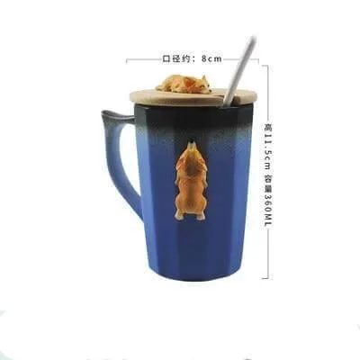 3D Climbing Bulldog Ceramic Mugs