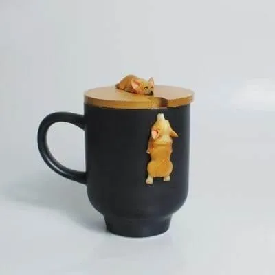 3D Climbing Bulldog Ceramic Mugs