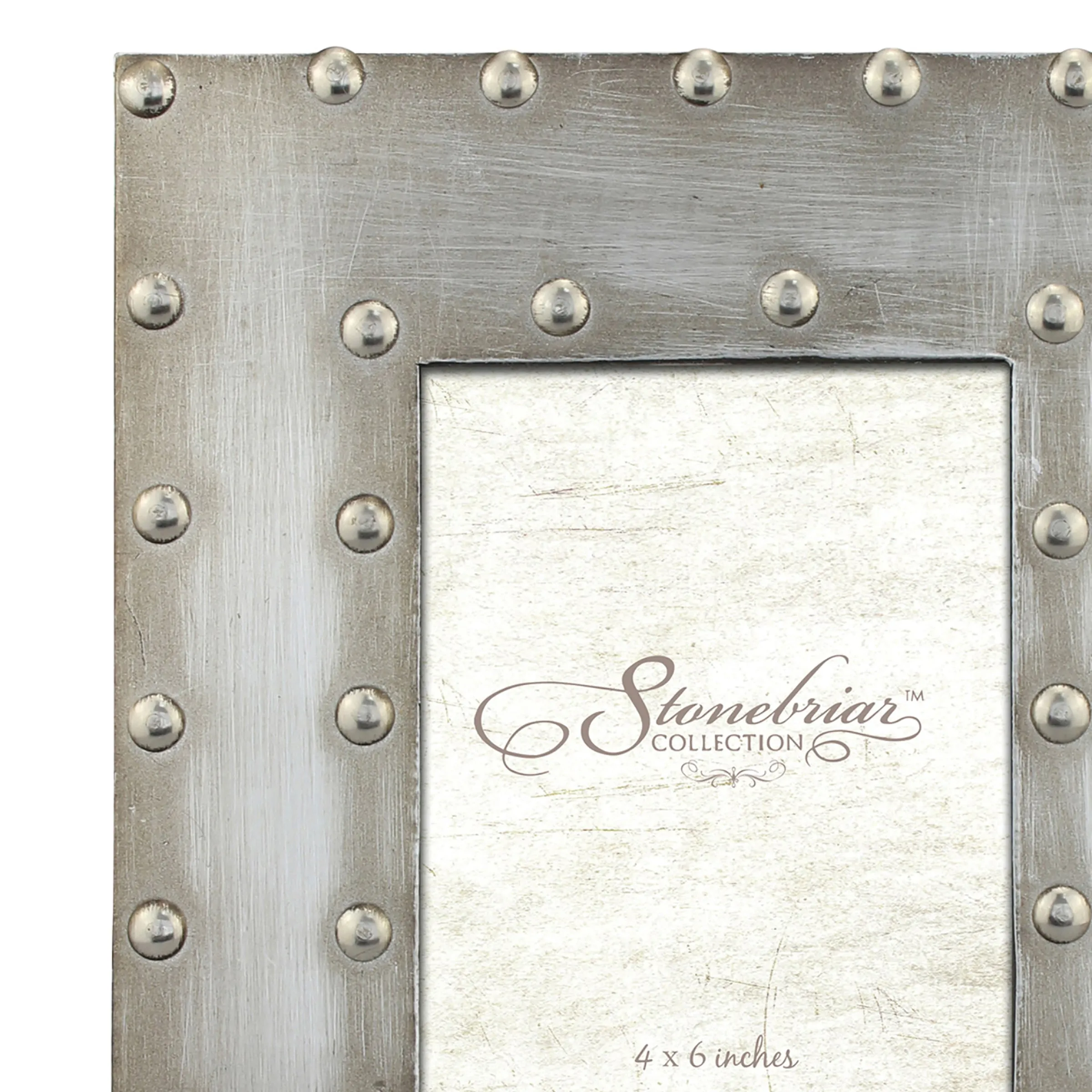 4x6 Metal Wrapped Picture Frame with Rivet Detail