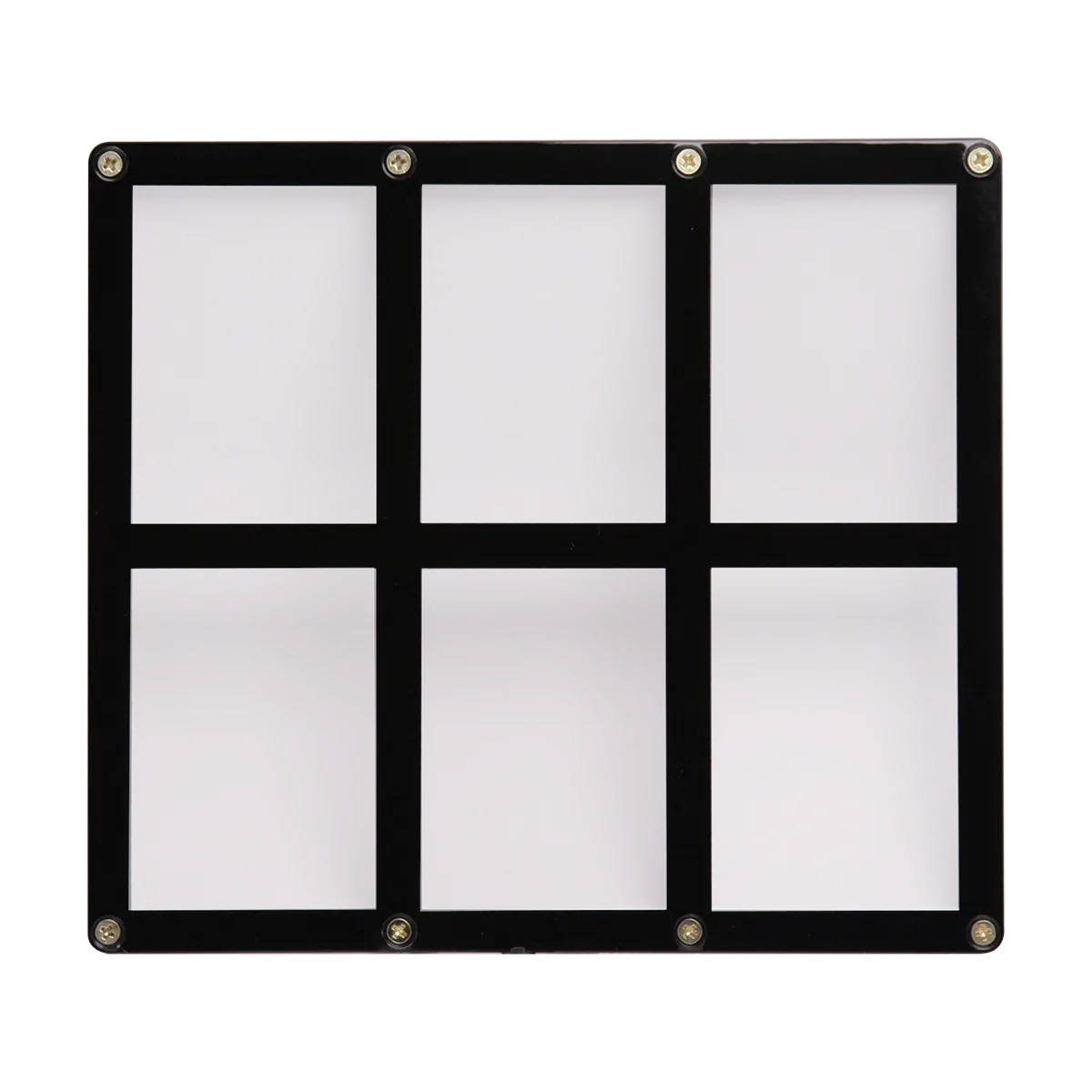 6-Card Black Frame Screwdown Holder