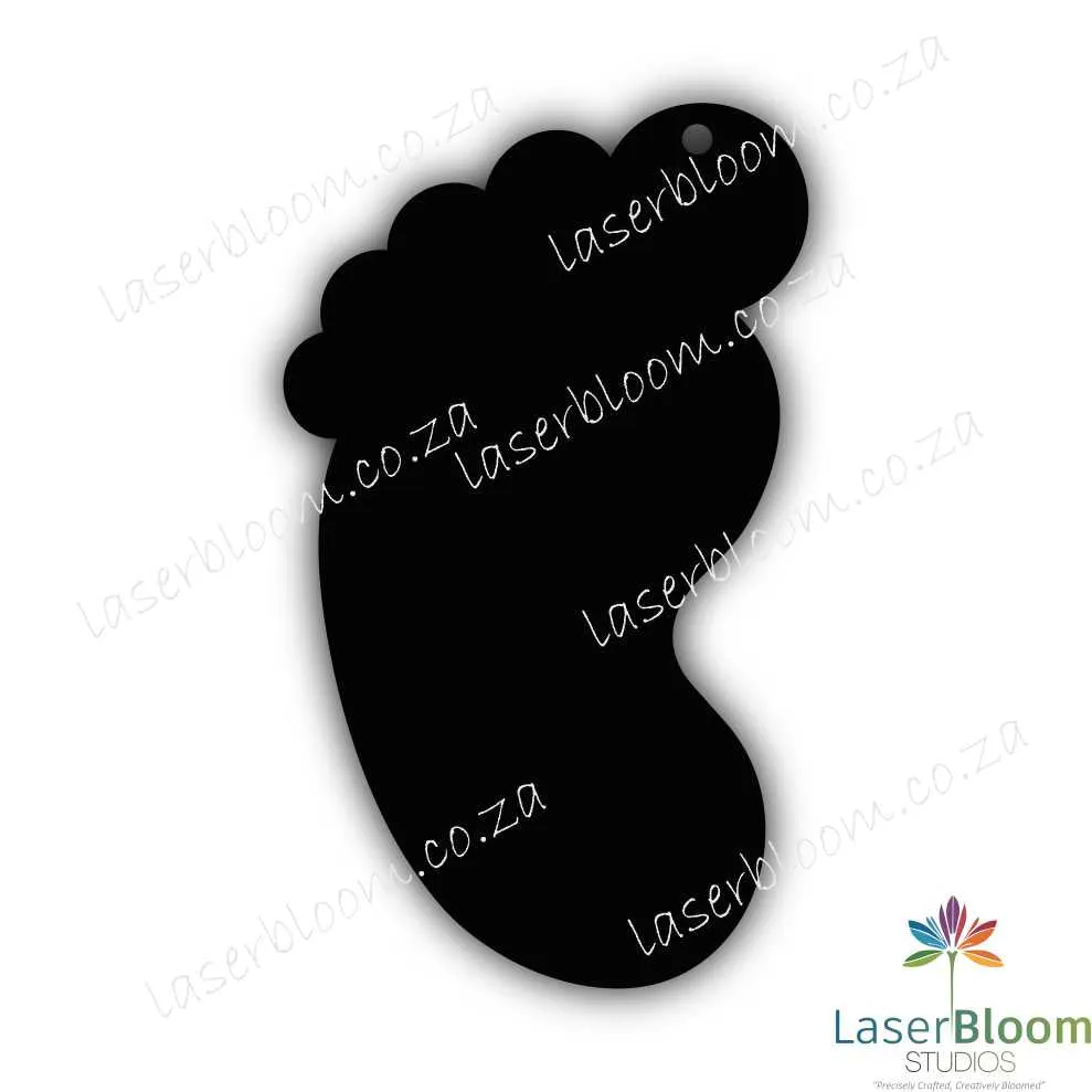 Acrylic Blank Baby Foot- Select Your Thickness (1.5mm, 2mm, 3mm)