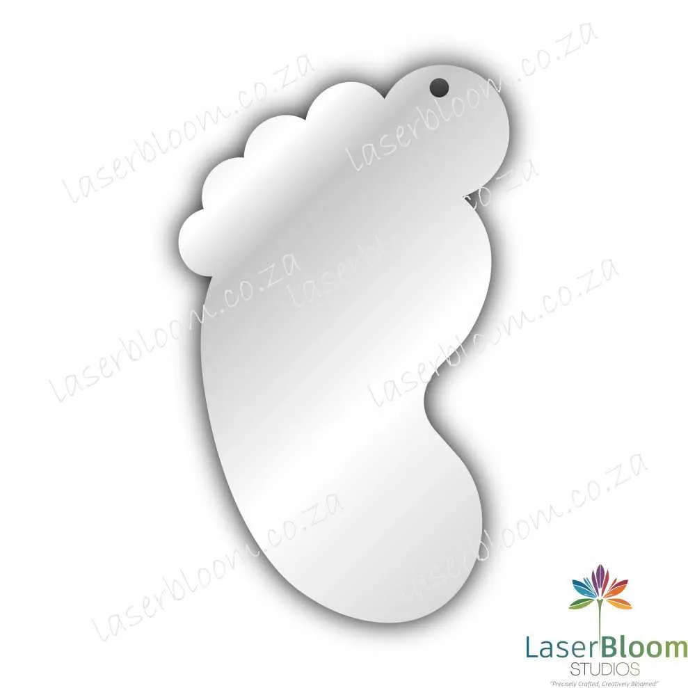 Acrylic Blank Baby Foot- Select Your Thickness (1.5mm, 2mm, 3mm)