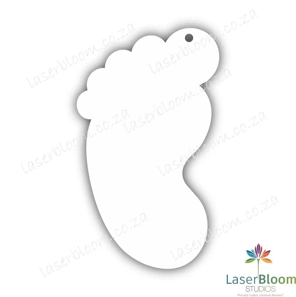 Acrylic Blank Baby Foot- Select Your Thickness (1.5mm, 2mm, 3mm)