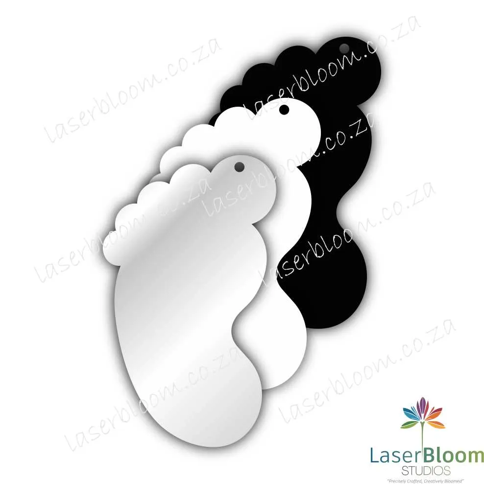 Acrylic Blank Baby Foot- Select Your Thickness (1.5mm, 2mm, 3mm)