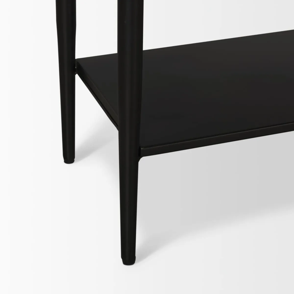 Amika Console Table Black Metal | White Marble