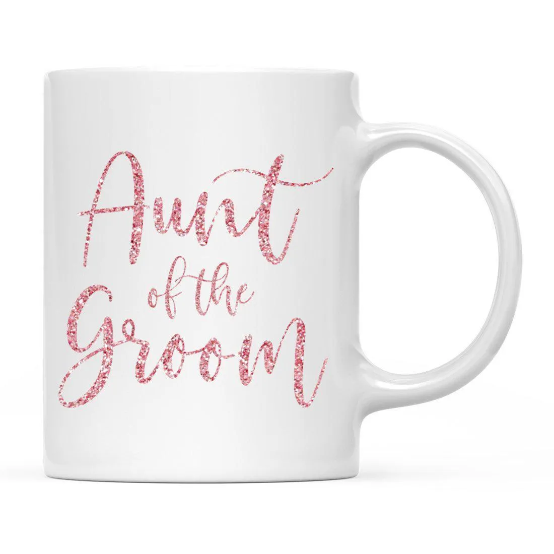 Andaz Press 11oz Wedding Faux Pink Glitter Coffee Mug