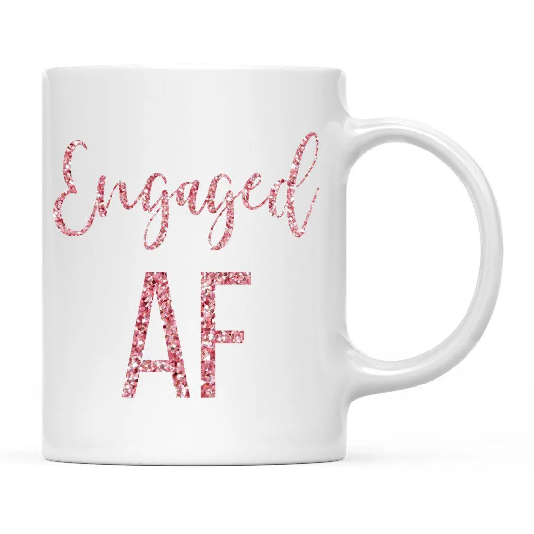 Andaz Press 11oz Wedding Faux Pink Glitter Coffee Mug