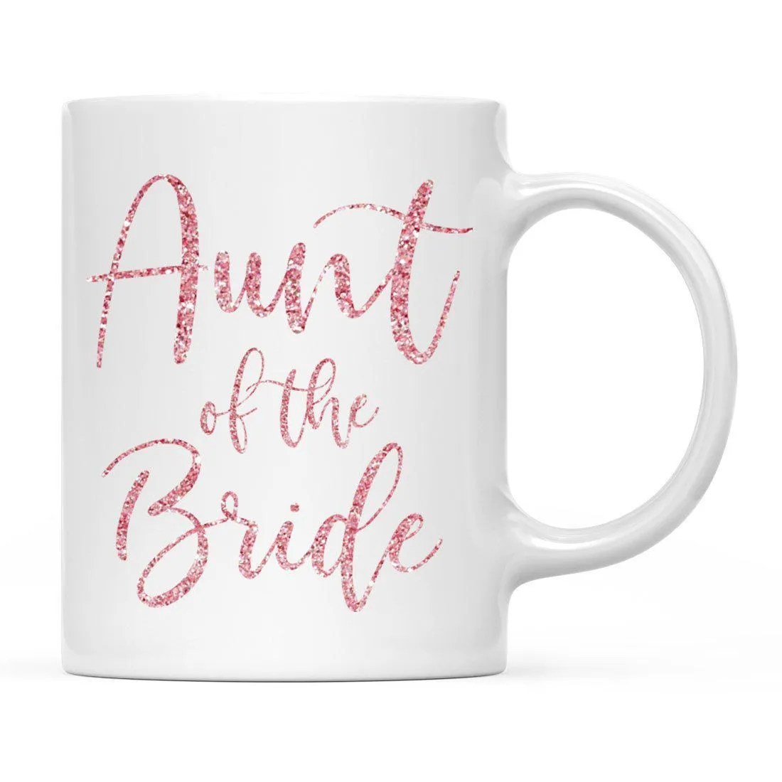 Andaz Press 11oz Wedding Faux Pink Glitter Coffee Mug