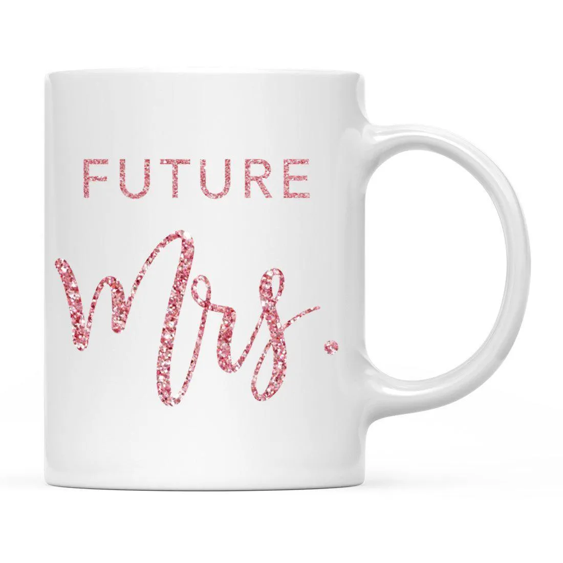 Andaz Press 11oz Wedding Faux Pink Glitter Coffee Mug