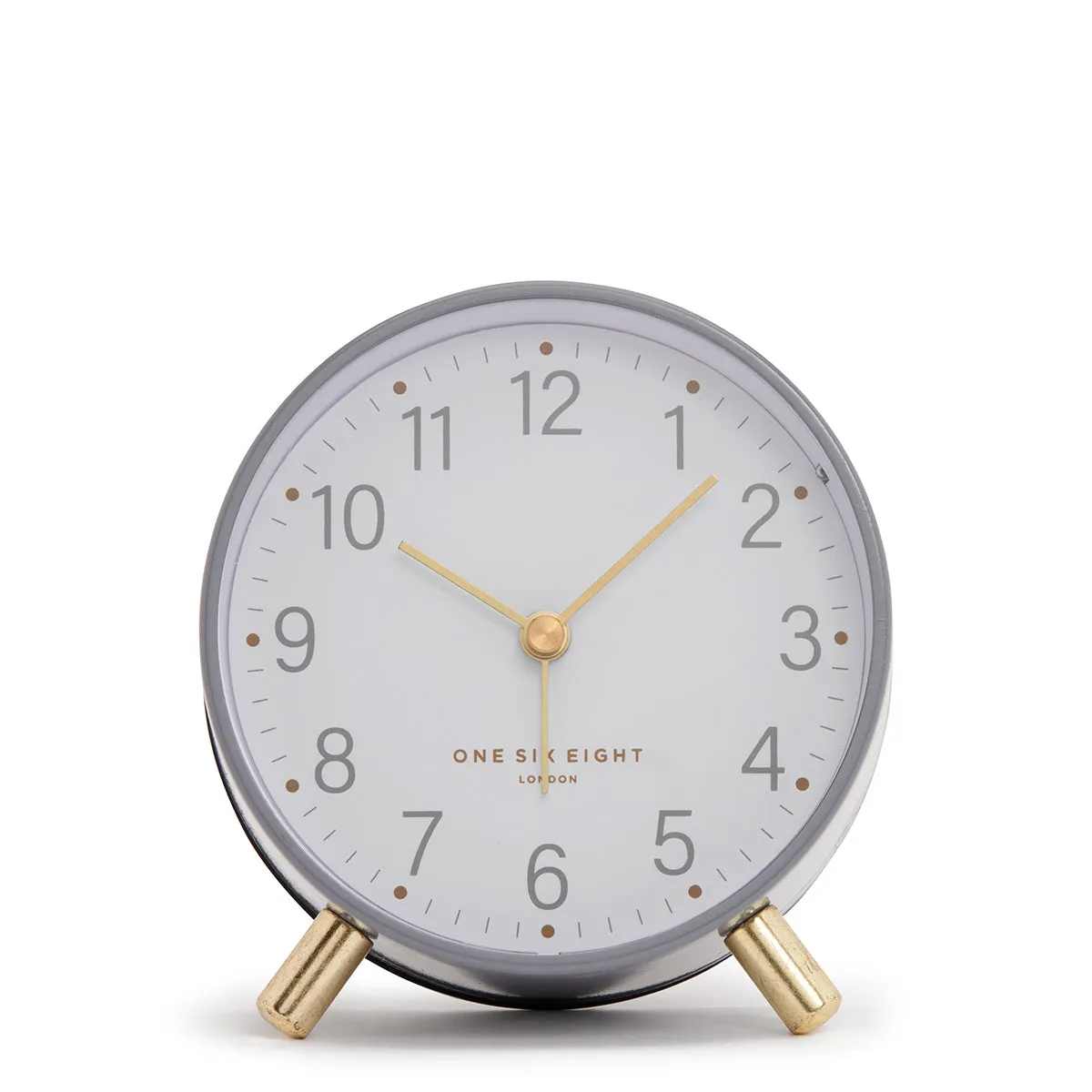 Angelina Silent Alarm Clock - Grey