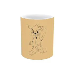 Angry Cat Metallic Mug (Silver / Gold)