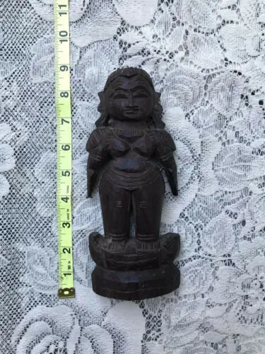 Antique Hand Carved Hardwood Kerala Figurine