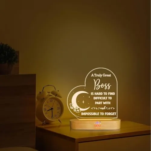 apnaphoto Gifts for Boss, Boss Lady Gift for Women, Chaos Coordinator Gifts from Daughter, 3D Lamp LED Night Light for Mum Birthday Present (boss)