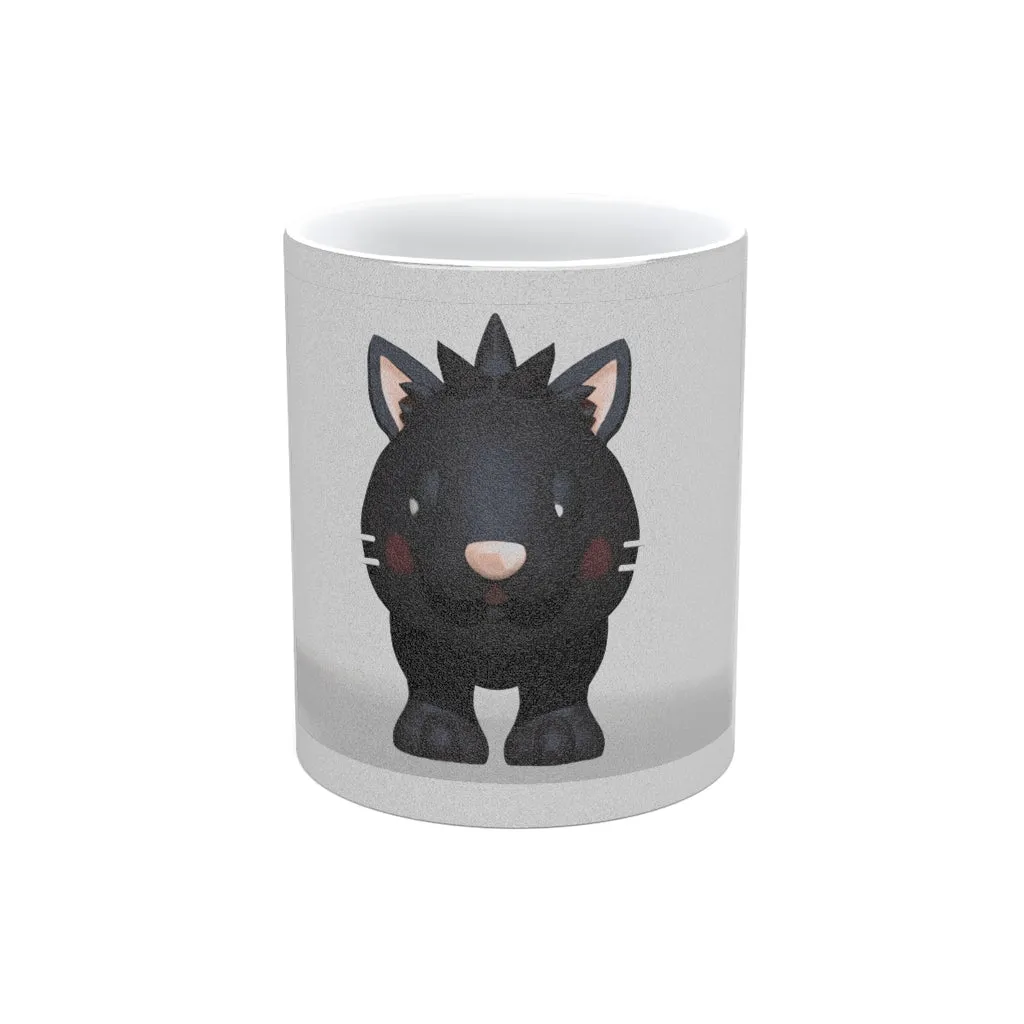 Black Kitty Metallic Mug (Silver / Gold)