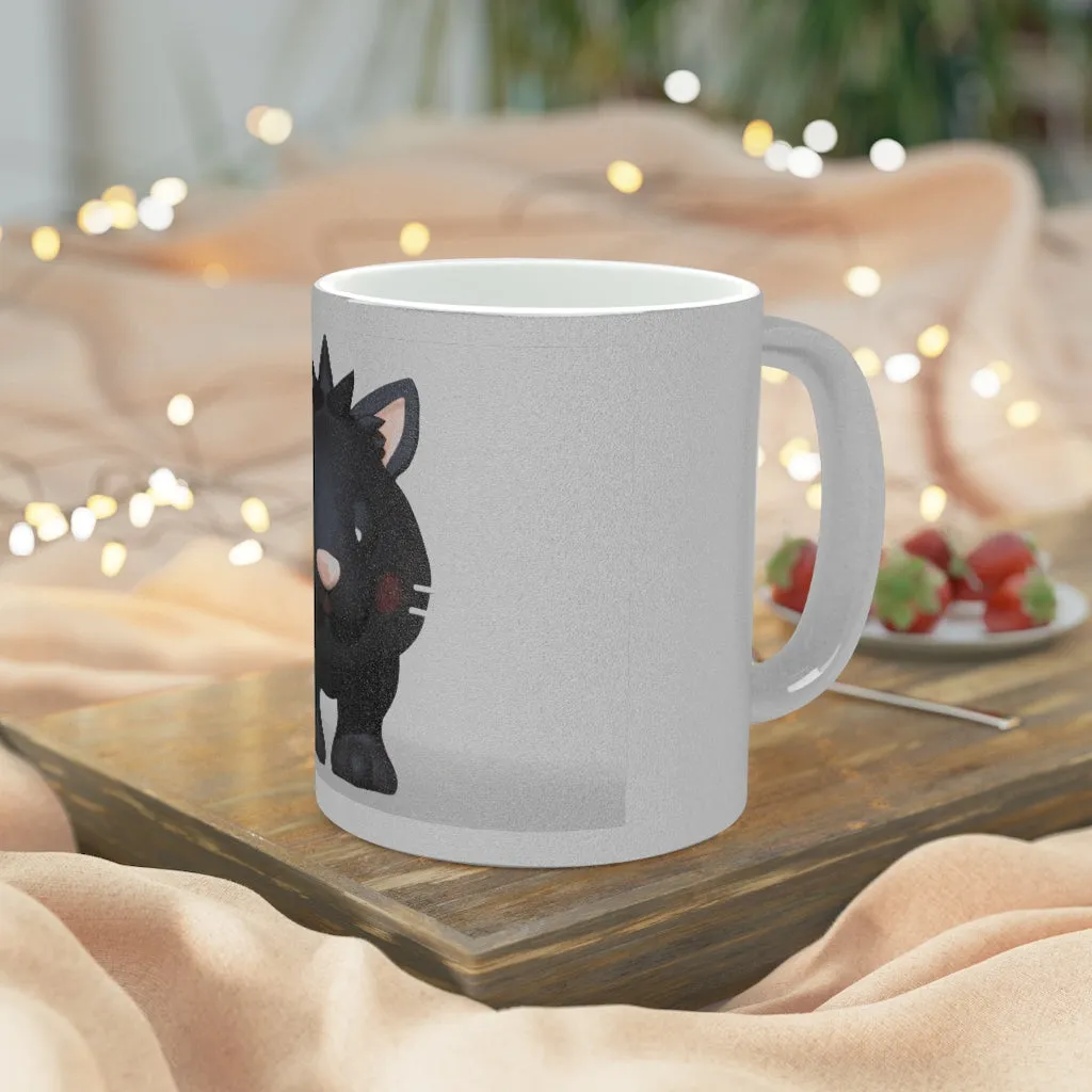 Black Kitty Metallic Mug (Silver / Gold)