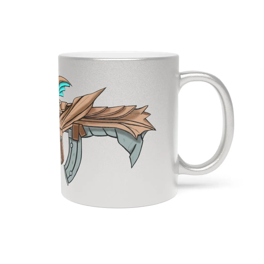 Blue Dragon Gun Metallic Mug (Silver / Gold)