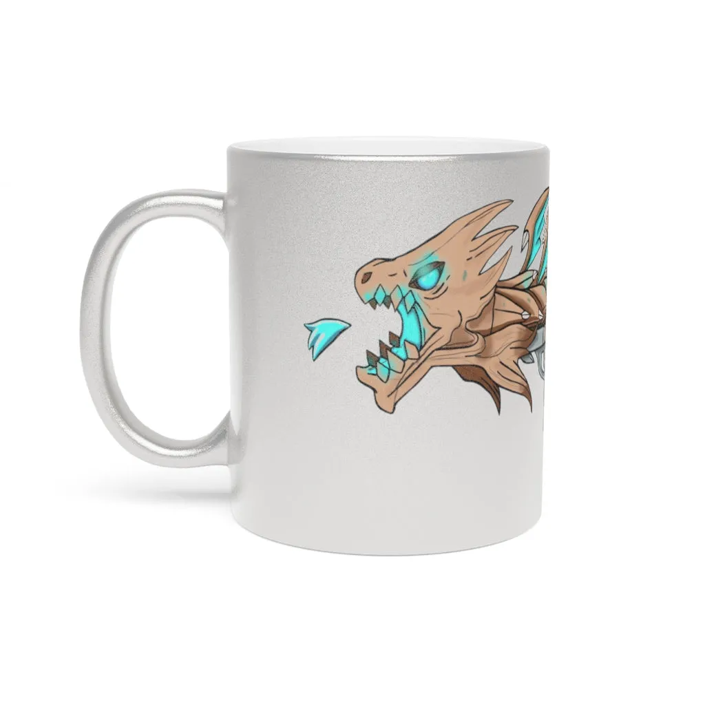 Blue Dragon Gun Metallic Mug (Silver / Gold)