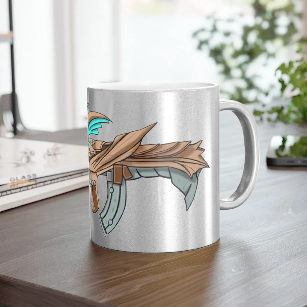 Blue Dragon Gun Metallic Mug (Silver / Gold)