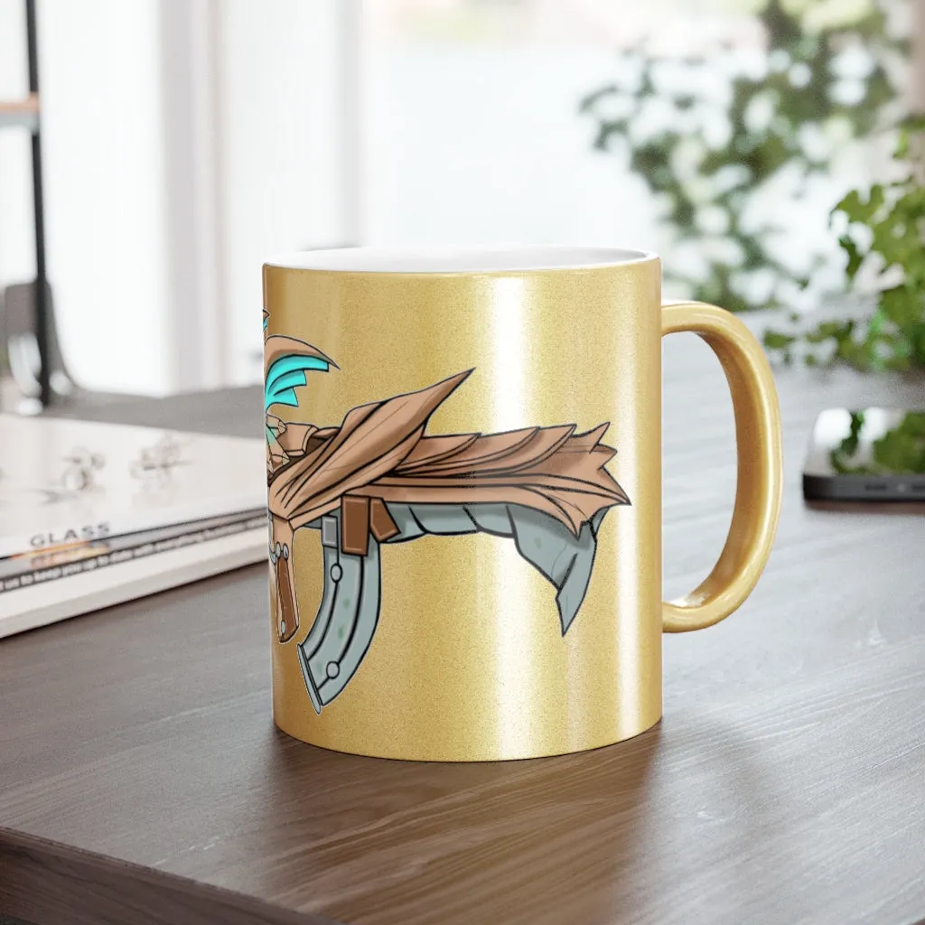 Blue Dragon Gun Metallic Mug (Silver / Gold)