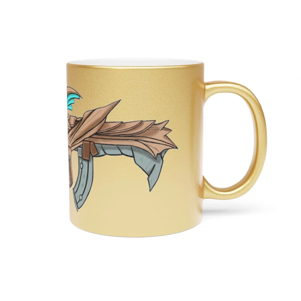 Blue Dragon Gun Metallic Mug (Silver / Gold)