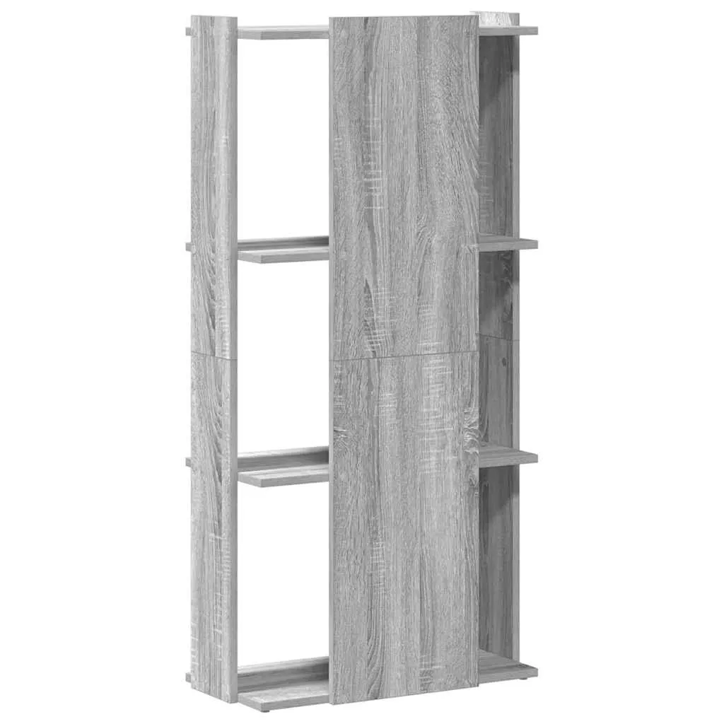 Bookcase 3-Tier Grey Sonoma 60x30x120 cm Engineered Wood