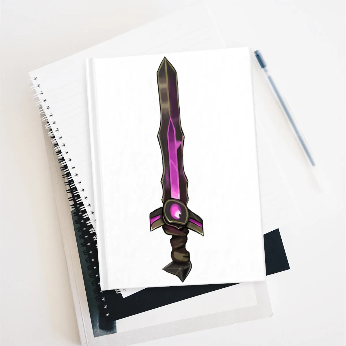 Brown and Purple Sword Journal - Blank