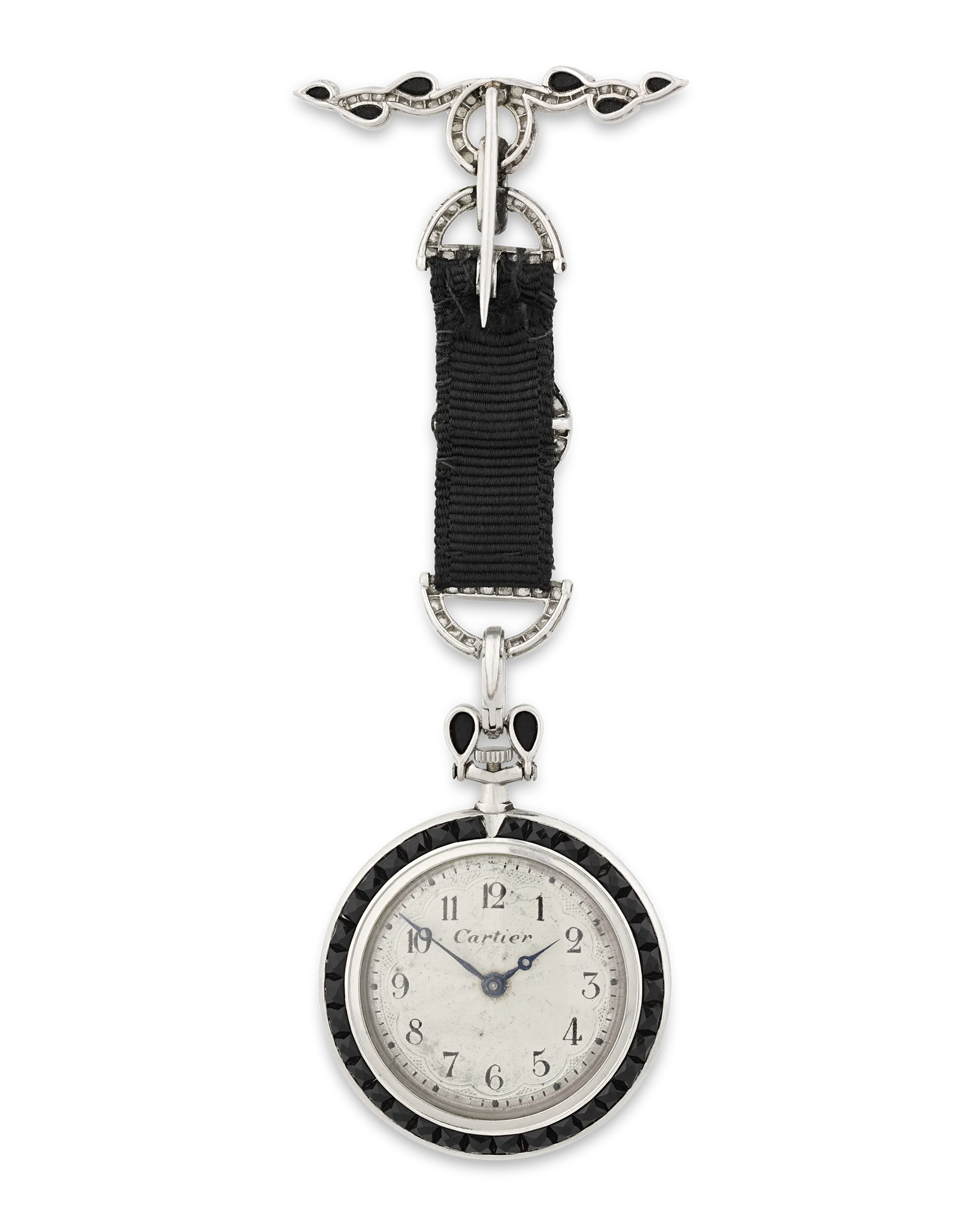 Cartier Art Deco Diamond Pendant Watch