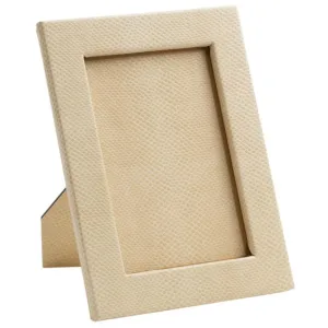 Caspari Snakeskin Photo Frame – Ivory – 4" x 6"