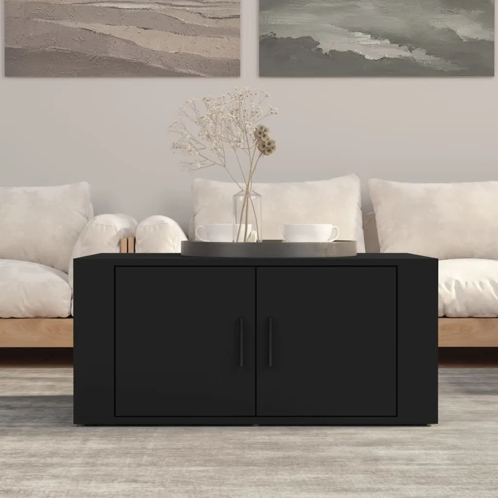 Coffee Table Black 80x50x36 cm Engineered Wood