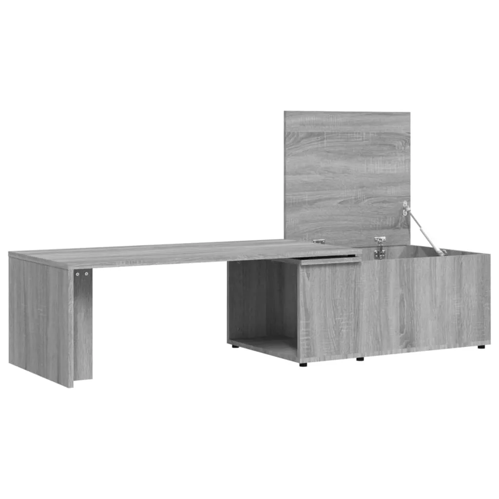 Coffee Table Grey Sonoma 150x50x35 cm Engineered Wood