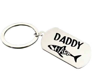 Daddy Shark Keychain