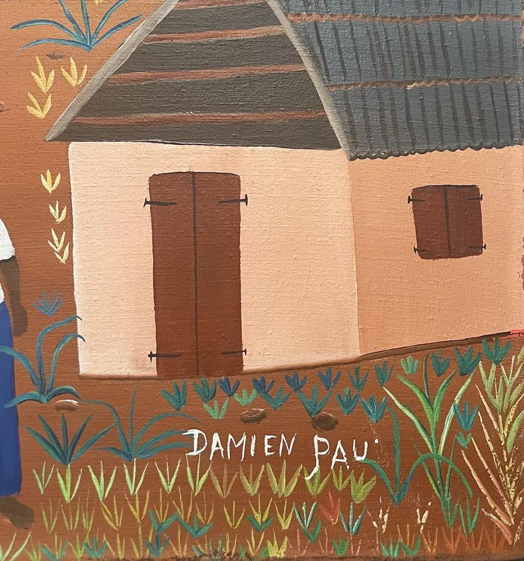 Damien Paul 24"x16" Daily Life 1981 Oil on Canvas Painting #111MFN