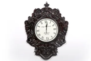 Dark Denver Finished Vintage Handcarved Wooden Traditional Clock