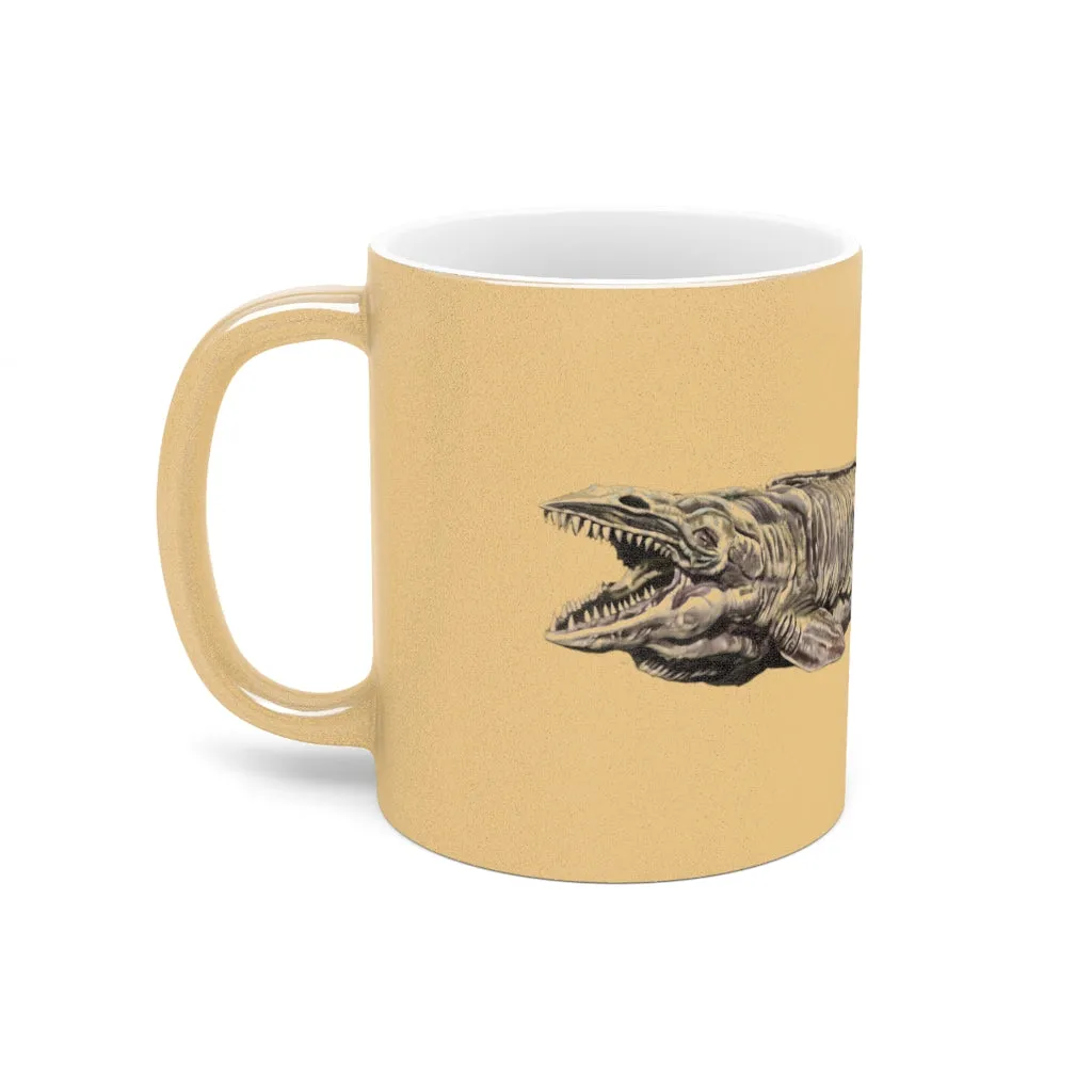 Dino Sea Creature Metallic Mug (Silver / Gold)