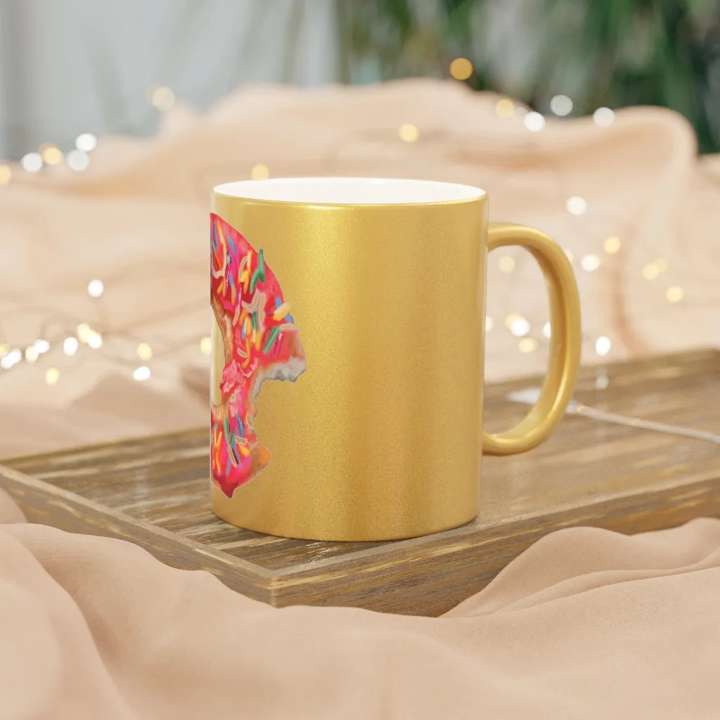 Donut Metallic Mug (Silver / Gold)