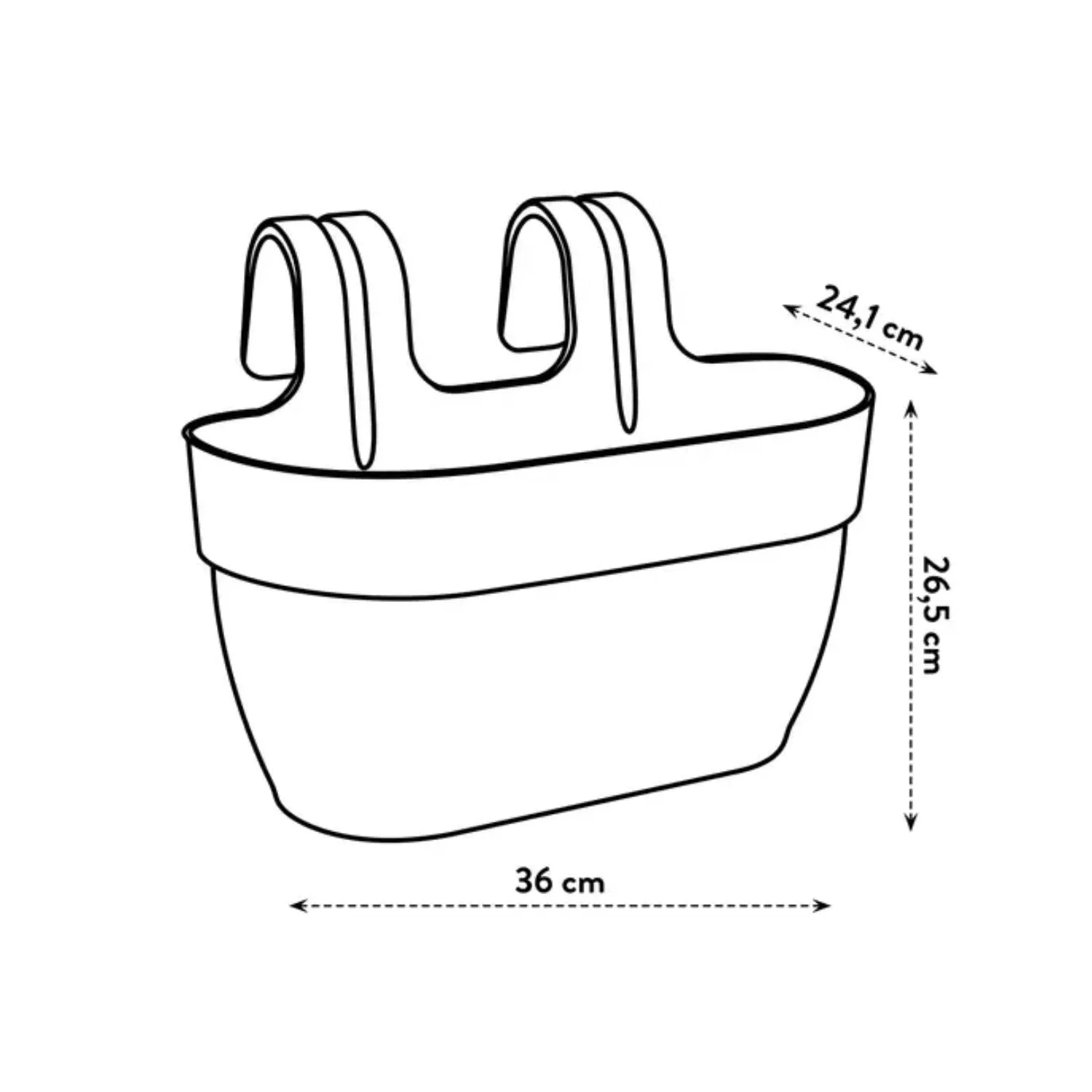 Elho 36cm Pistachio Green Medium Vibia Campana Easy Hanger Planter