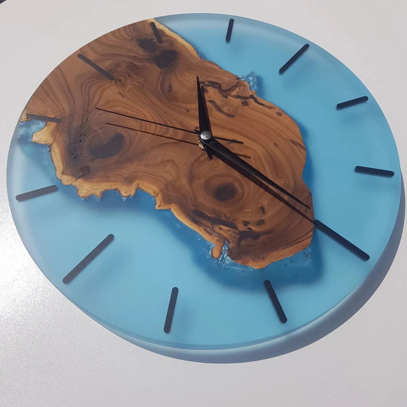 Enchanted SilverBerry Tree & Resin Timepiece | Premium Handmade Wall Clocks