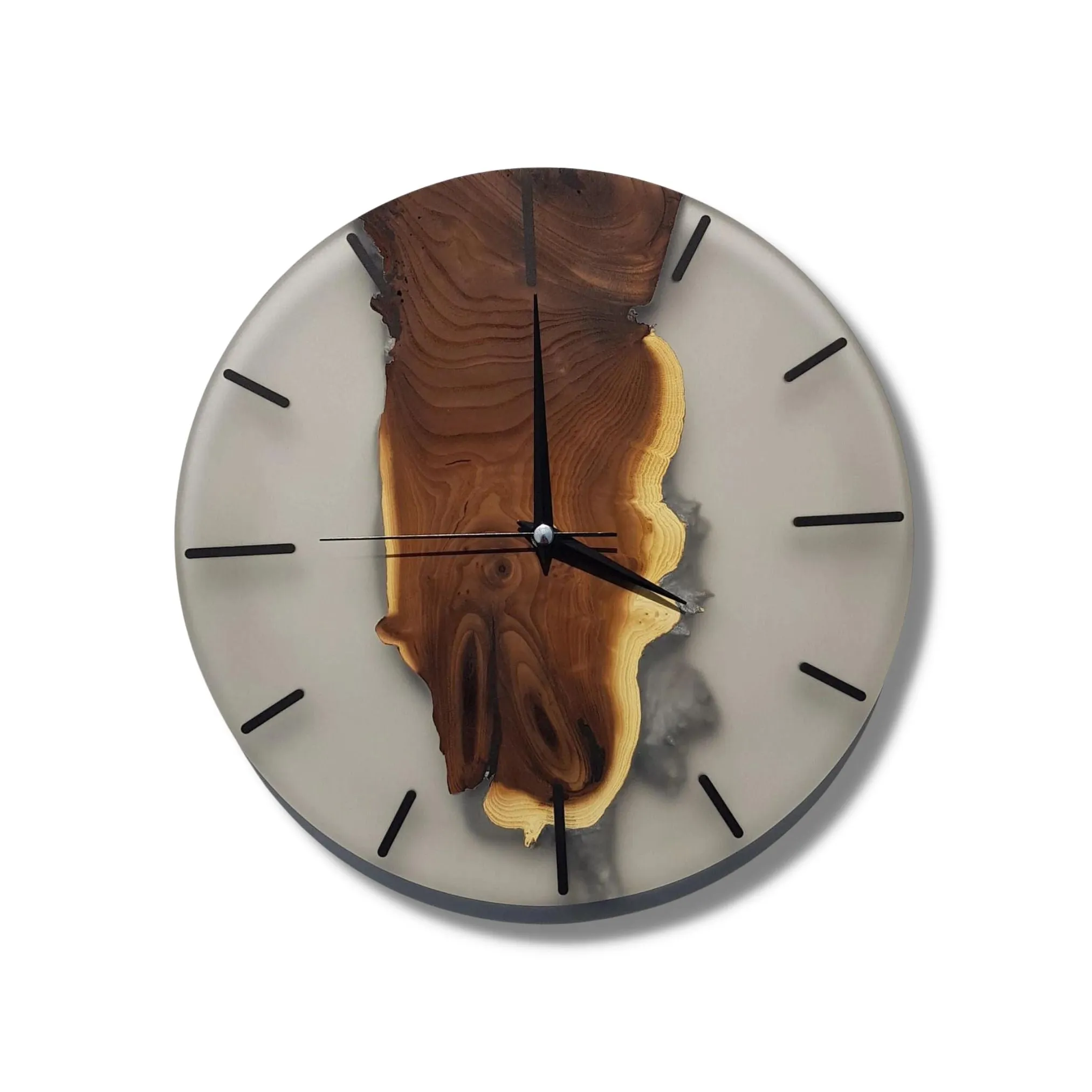 Enchanted SilverBerry Tree & Resin Timepiece | Premium Handmade Wall Clocks