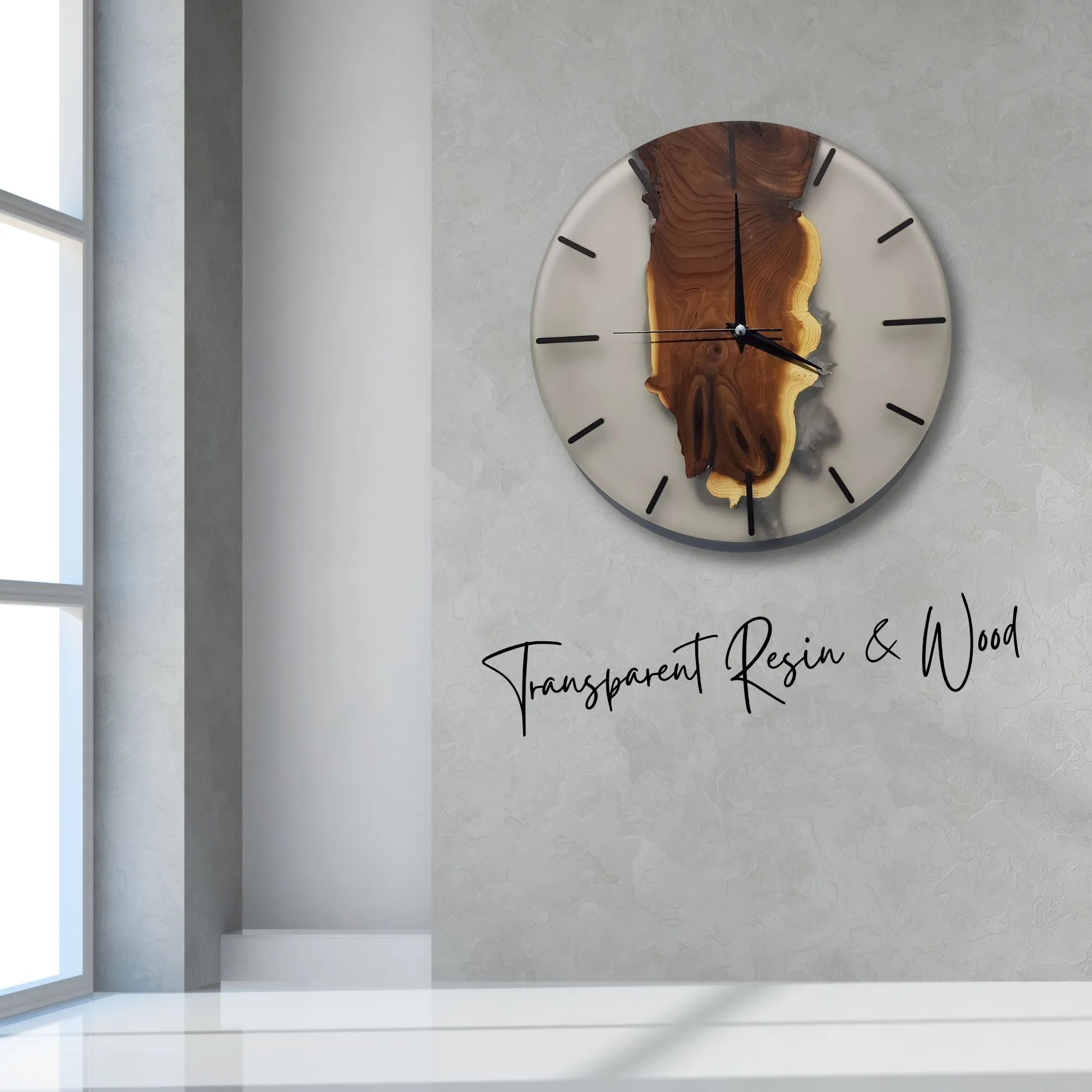 Enchanted SilverBerry Tree & Resin Timepiece | Premium Handmade Wall Clocks