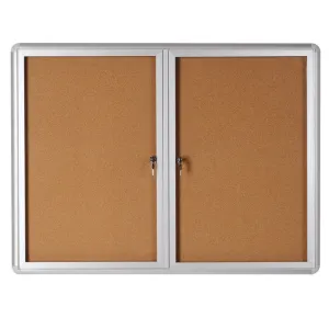 Enclosed Indoor Cork Bulletin Boards, Aluminum Frame