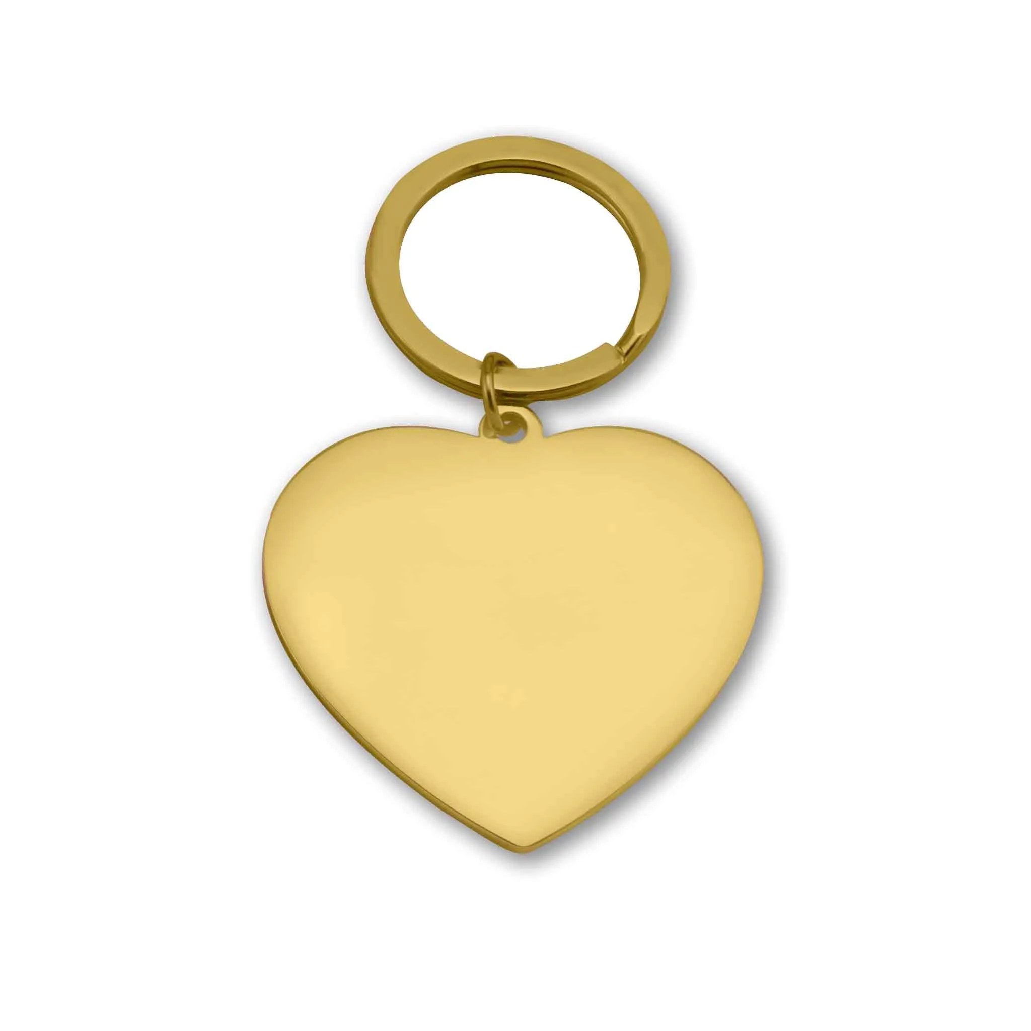 Engravable Heart Stainless Steel Keychain / SBB0287