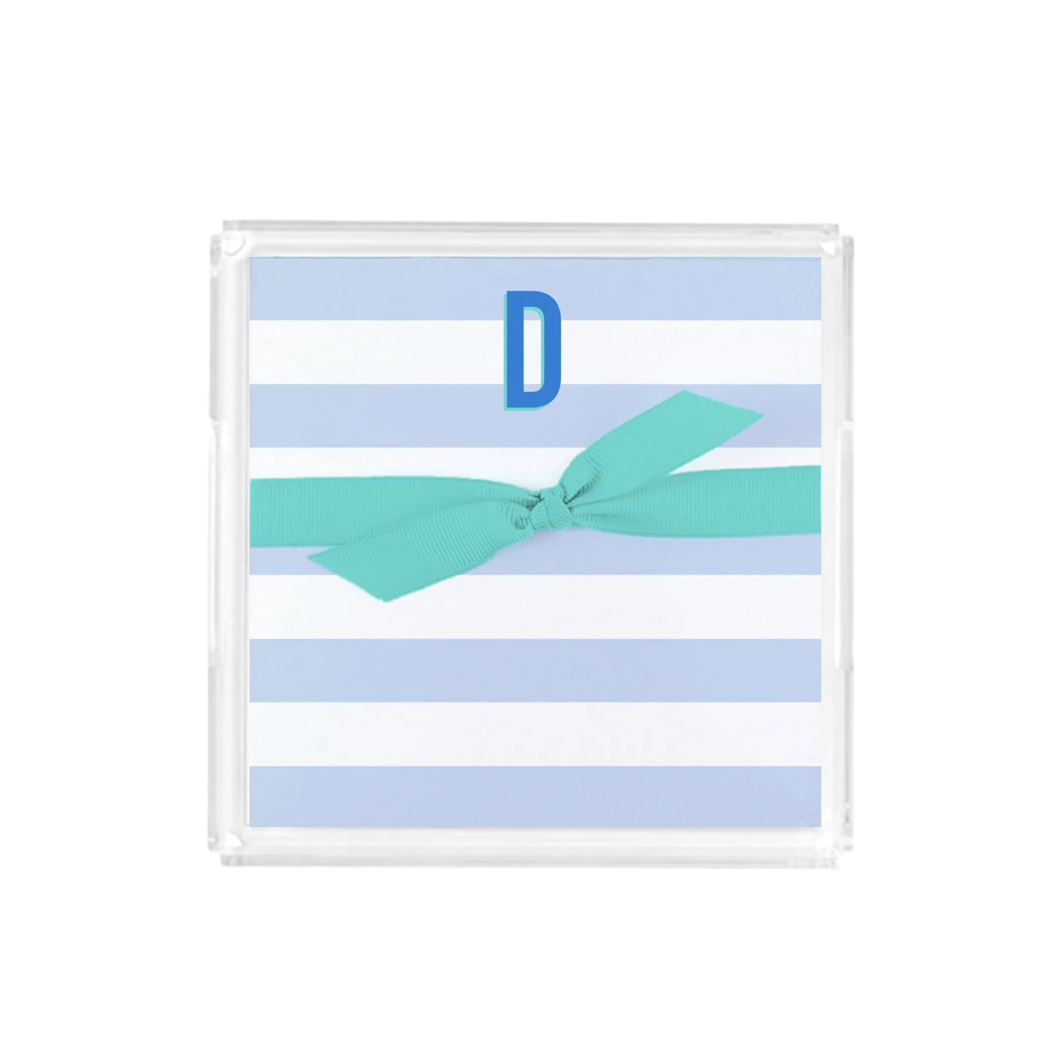 FINAL SALE - Initial Acrylic Notepad Block | Stripes