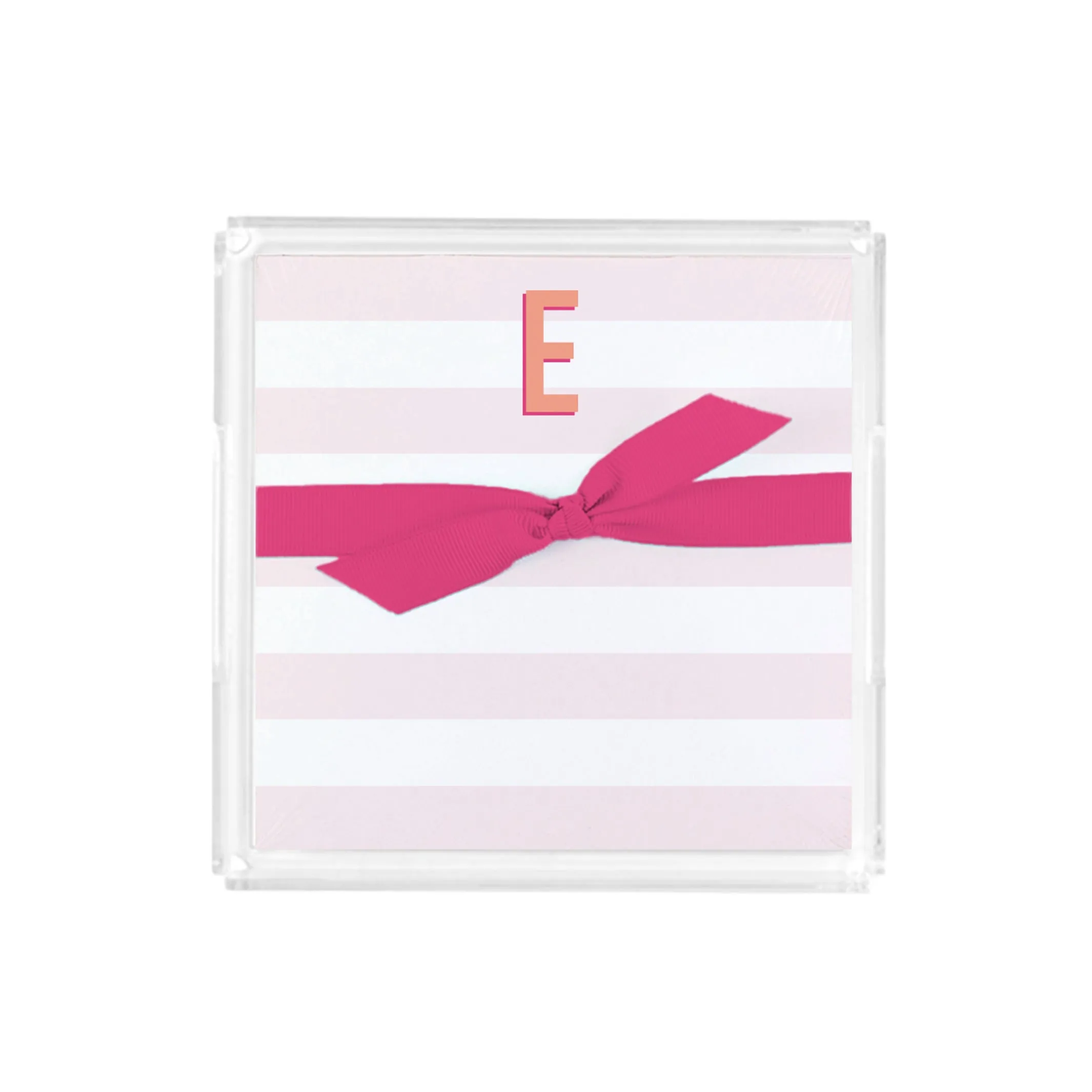 FINAL SALE - Initial Acrylic Notepad Block | Stripes