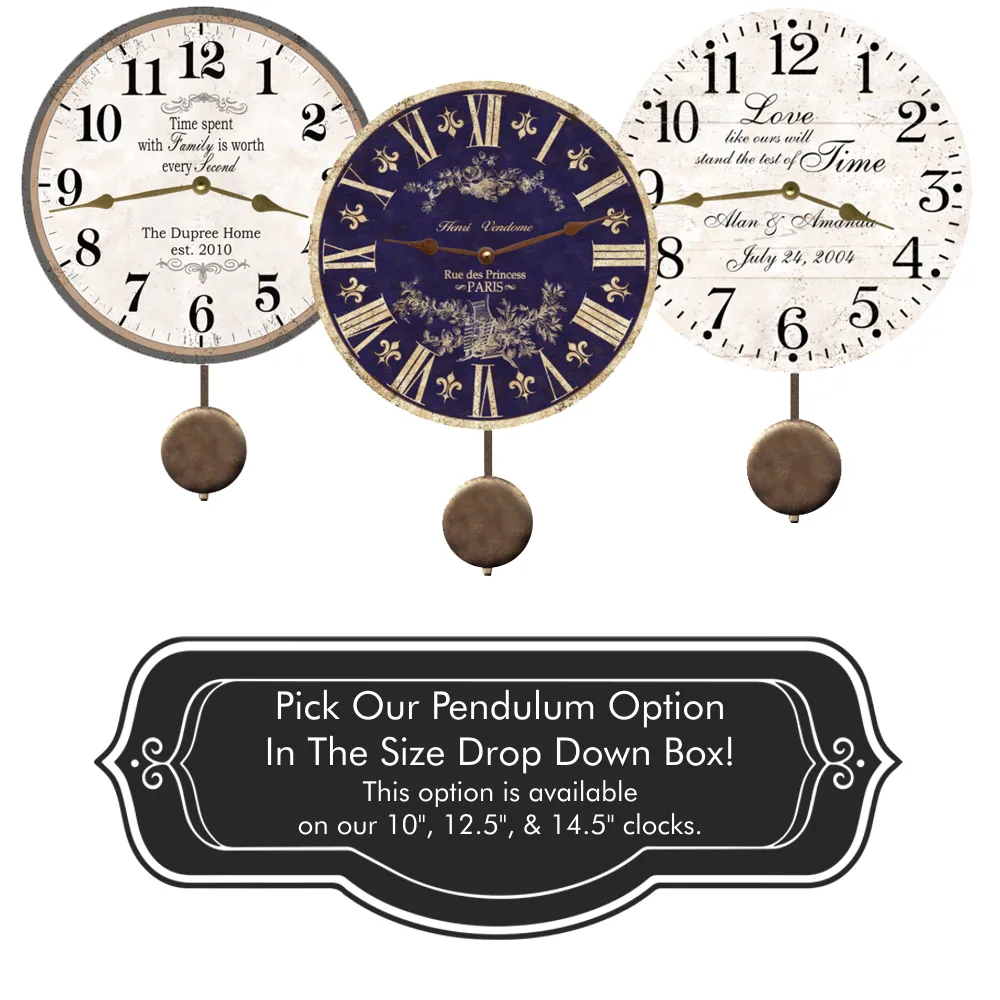 Floral Golden Toile Clock- Floral Toile Wall Clock