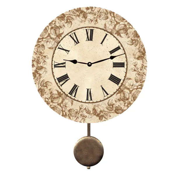 Floral Golden Toile Clock- Floral Toile Wall Clock