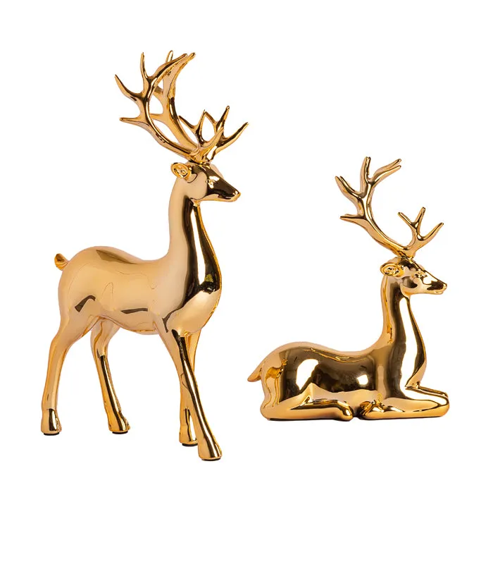 Gilded Reindeers Set