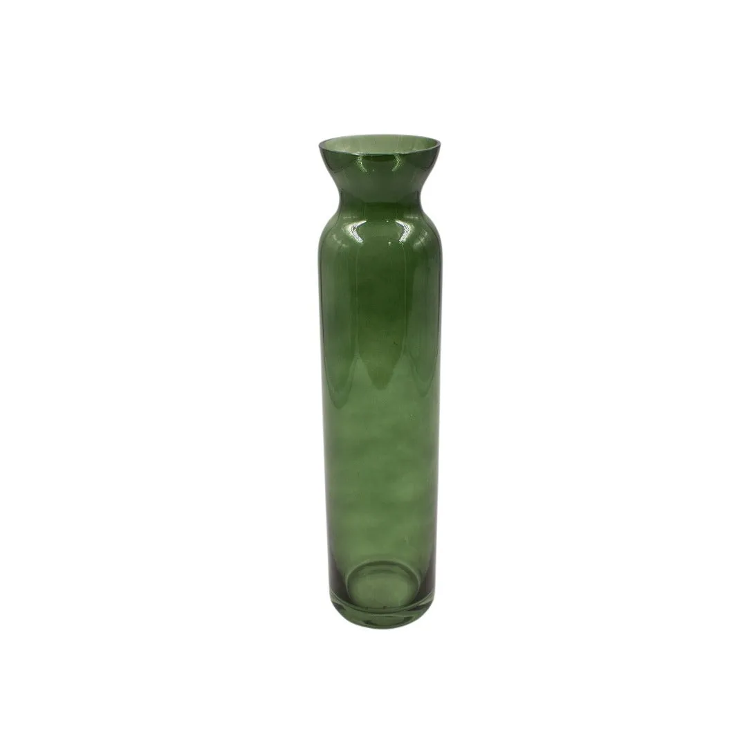 GLASS VASE GREEN 25CM