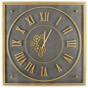 Gold Gear Clock - Dia 90cm x 6cm