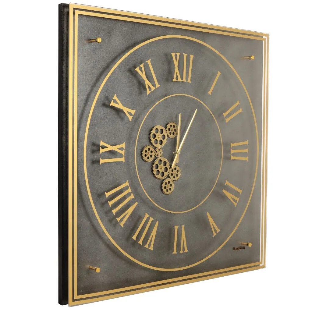 Gold Gear Clock - Dia 90cm x 6cm